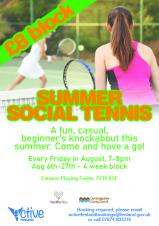 Active Fenland – Summer Social Tennis