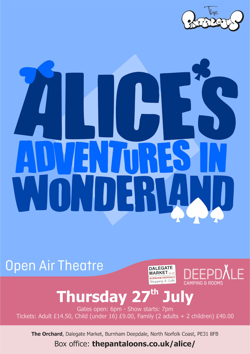 Alice’s Adventures in Wonderland Open Air Theatre Radio West Norfolk