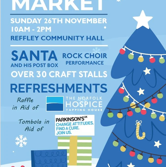 Charity Christmas Market in Reffley for Parkinson’s and Norfolk Hospice